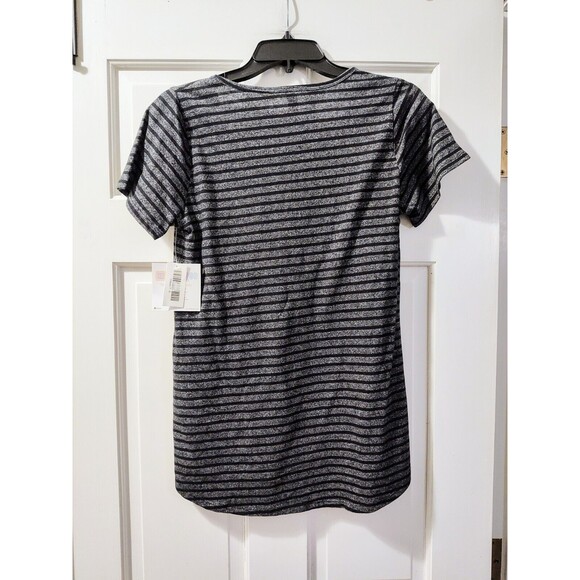 New with Tags LuLaRoe Classic Tee - Size S - Black Gray Striped Women's Comfort - Picture 6 of 9